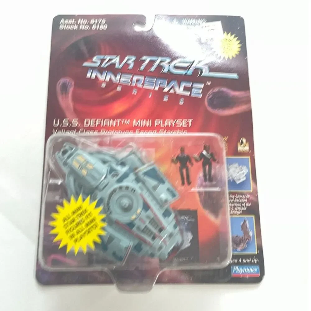 Star Trek DS9 Innerspace USS Defiant Mini Playset 6180 Playmates 1996 moc Toys